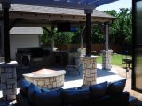 Completed outdoor kitchen and lounge area