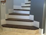 Staircase with Stone Accent